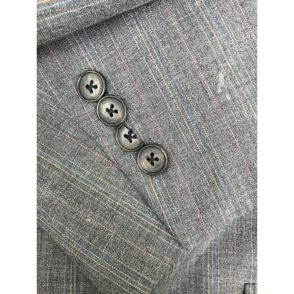 Vtg Christian Dior Mens 38R USA Grey Monsieur Blazer Sport Coat Single Breasted